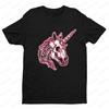 Ancient Skull Unicorn Creative Design T-shirt Gothic Style Daily Life Women Men Unisex Round Neck Short Sleeve Cotton Tee Tops