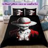 Copripiumino Morbido e Confortevole Anime OnePiece, Set Biancheria da Letto per Bambini Regalo, Misura Extra Larga, Varie Misure Disponibili