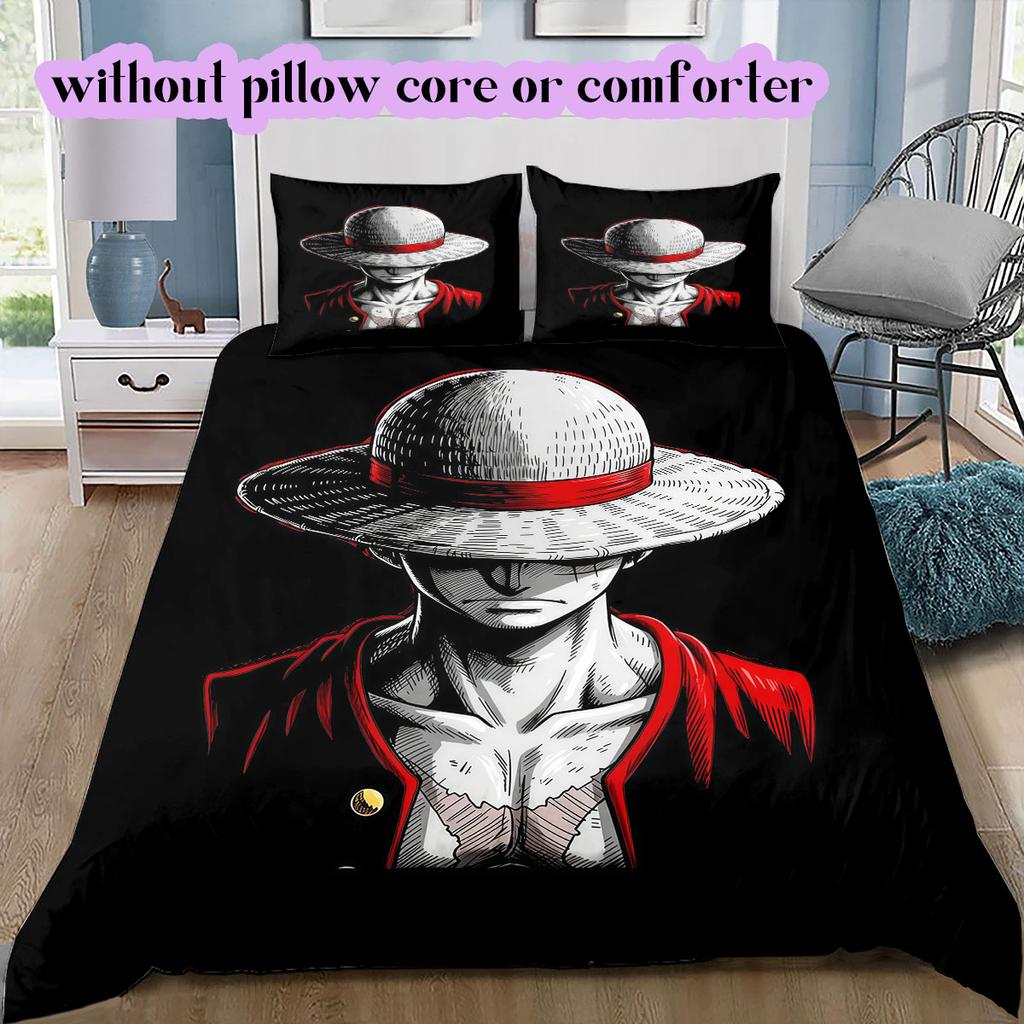 Copripiumino Morbido e Confortevole Anime OnePiece, Set Biancheria da Letto per Bambini Regalo, Misura Extra Larga, Varie Misure Disponibili
