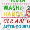 Bathroom Rules Shower Curtain, Colorful Motivational Inspirational Shower Curtain Set Funny Bathroom Text Shower Curtain, Waterproof Fabric Bath