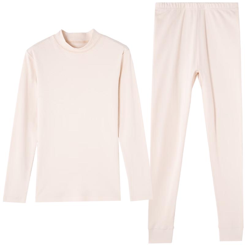 Dingguagua Reine Baumwolle Halbhoher Kragen Thermounterwäsche-Set