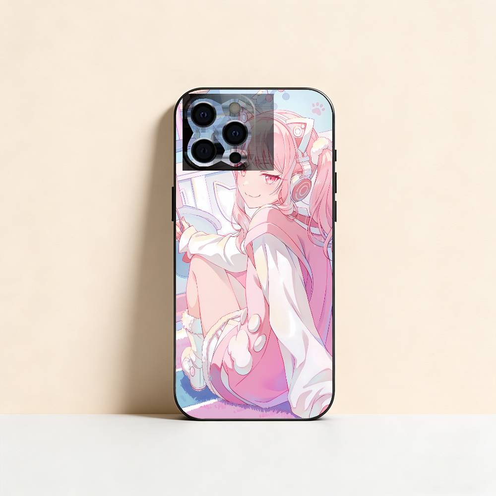 P-Project S-SEKAI Mizuki Akiyama Phone Case For iPhone 17,16,15,14,13,12,11 Plus,Pro Max,XS,Soft Silicone Black Cover