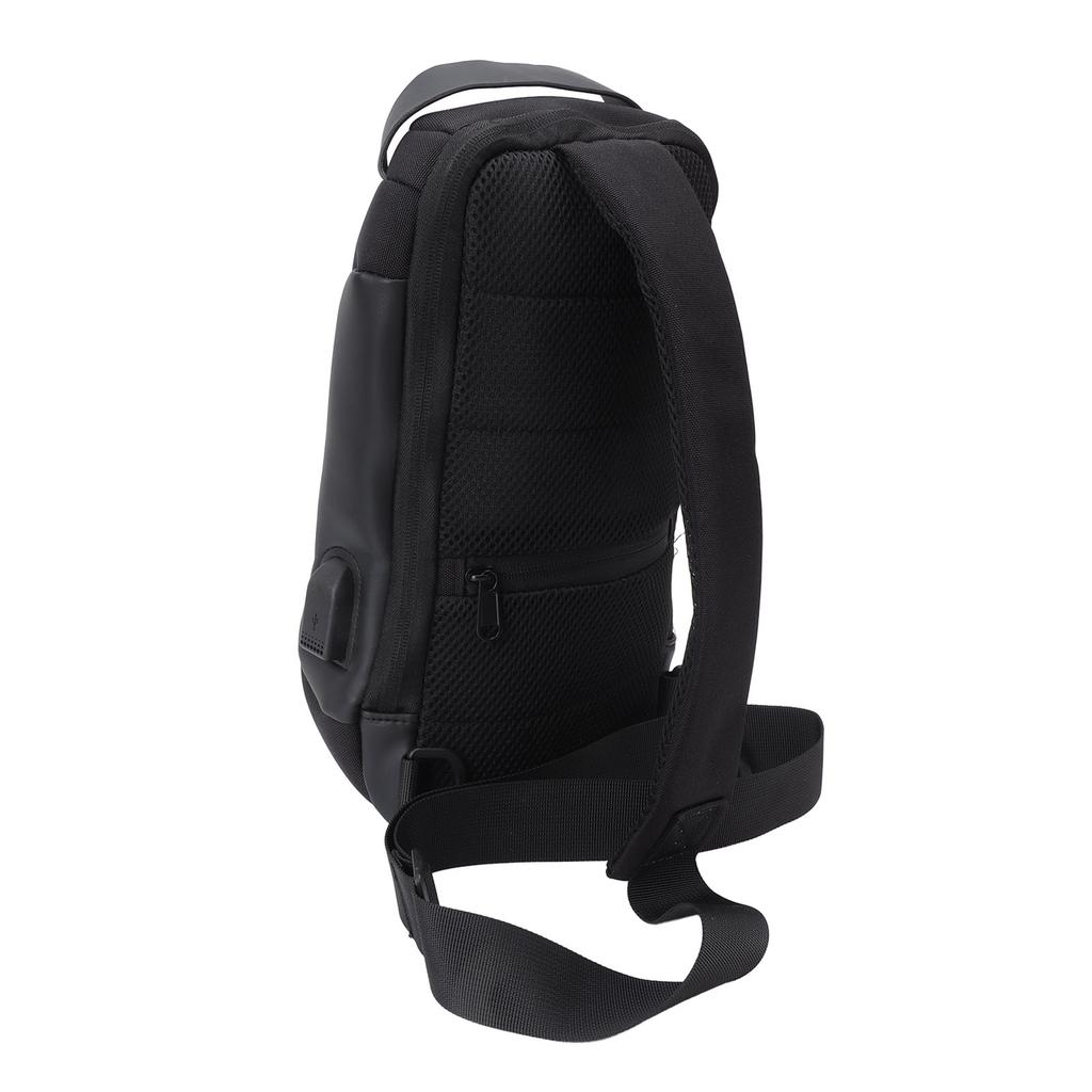 Shoulder Backpack Breathable Large Capacity Lockable Zipper Oxford Cloth Portable Sling Bag for