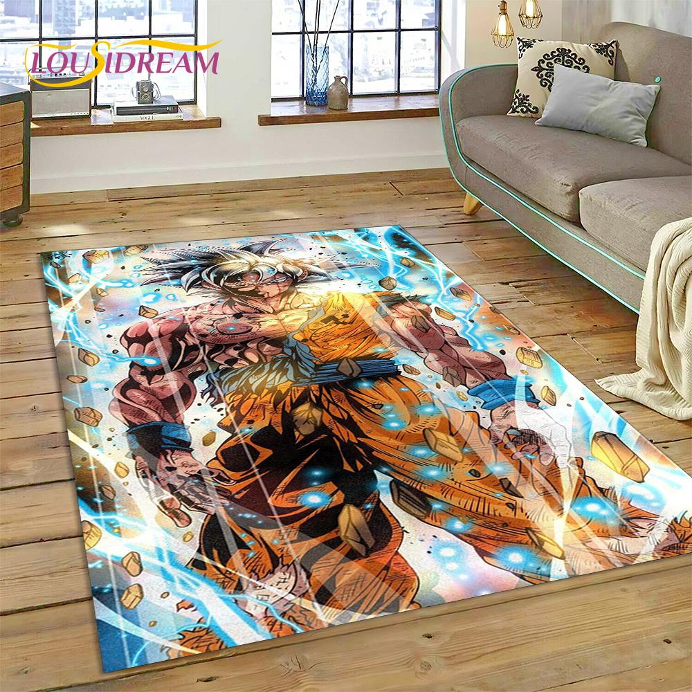HD Japan Anime D-Dragon-Ball Cartoon 3D Rug Carpet for Living Room Bedroom Decor,Non-slip Decoration for Sofa Doormat Gift Kid