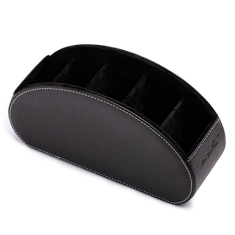 

Коробка Пу Шкіра Зберігання Телефон Пульт Дистанційного Керування Органайзер Настільний Тримач Дім Антиковзкий чорний