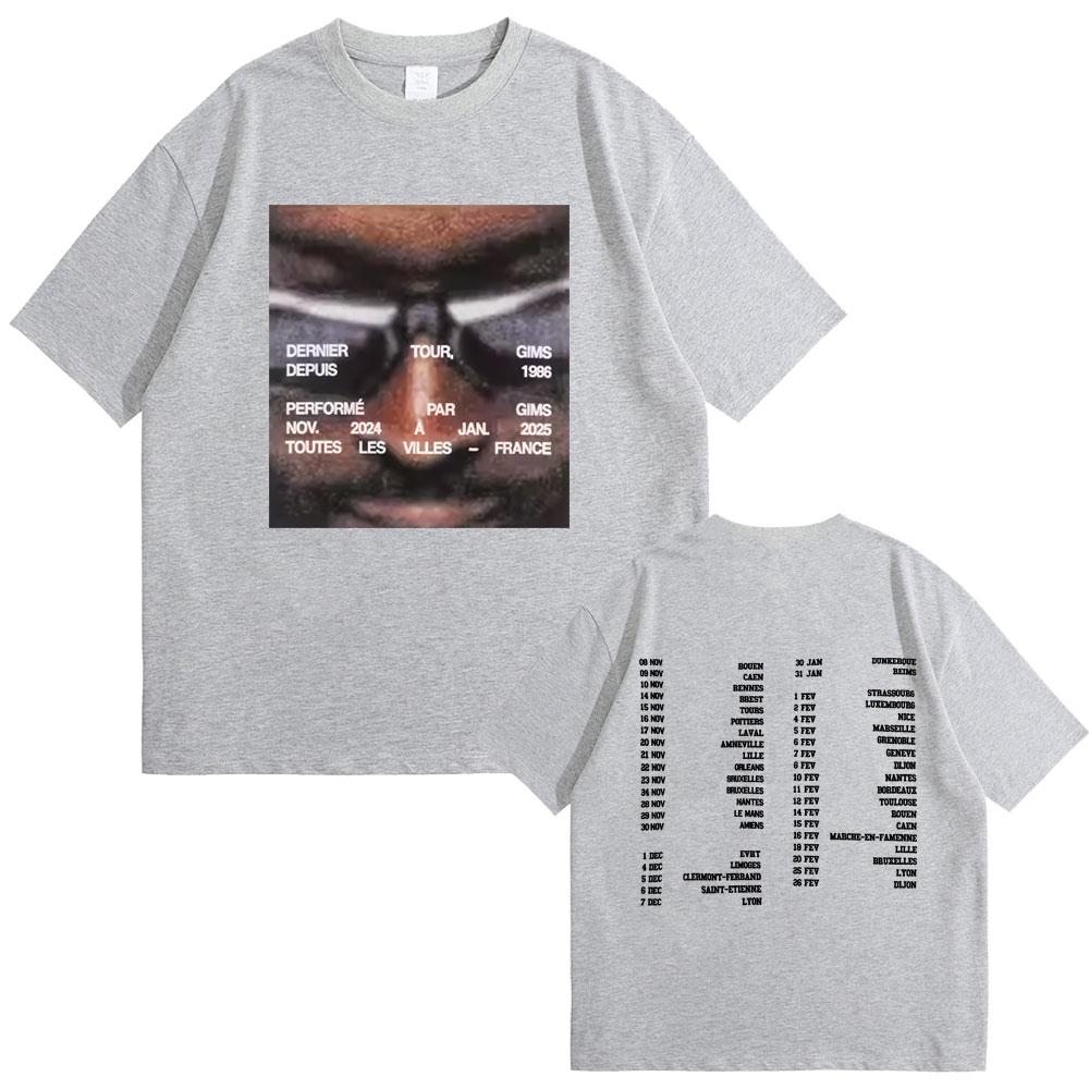 Rapper Gims LES DERNIERES VOLONTES DE MOZART Dernier Tour Tshirt Men Women Hip Hop Fashion Pop Music T Shirts Male Streetwear