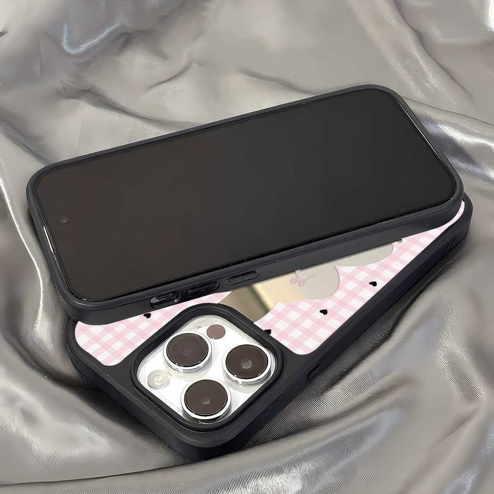 Mirror Phone Case for iPhone 15 11 13 14 for 15 16 Pro Max 12 13 16 Pro Cloud Flower and Animal Cute Style Phone Case