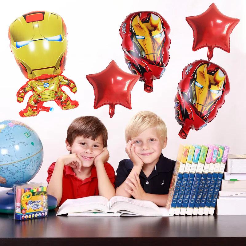 Marvel Avengers Series Game Iron Man Spider-Man Aluminum Film Balloon Suit Party Decoration