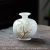 White Ceramics Vase Blossom Flower Vase Table Decorative Vases Aesthetic Sculpture Figure Home Desktop Center Decoration