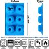 Hggzeg Silicone Mold Set 6 Cavities Baking Molds Nonstick Blueberry Chocolate Cake Mold 277x165x35mm Reusable Odorless BPA Free