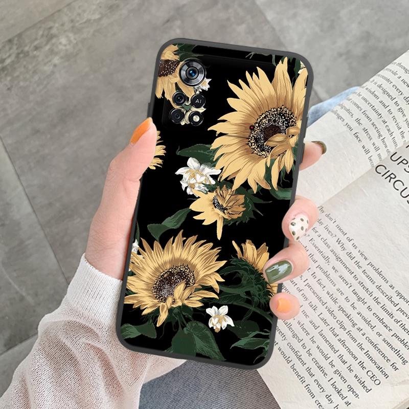 For Poco X4 Pro 5G M4Pro Cover Funda Vintage Flower Leave Protective Cover TPU Capa For Xiaomi Poco X4 Pocox4 X 4 M4 Pro Coque