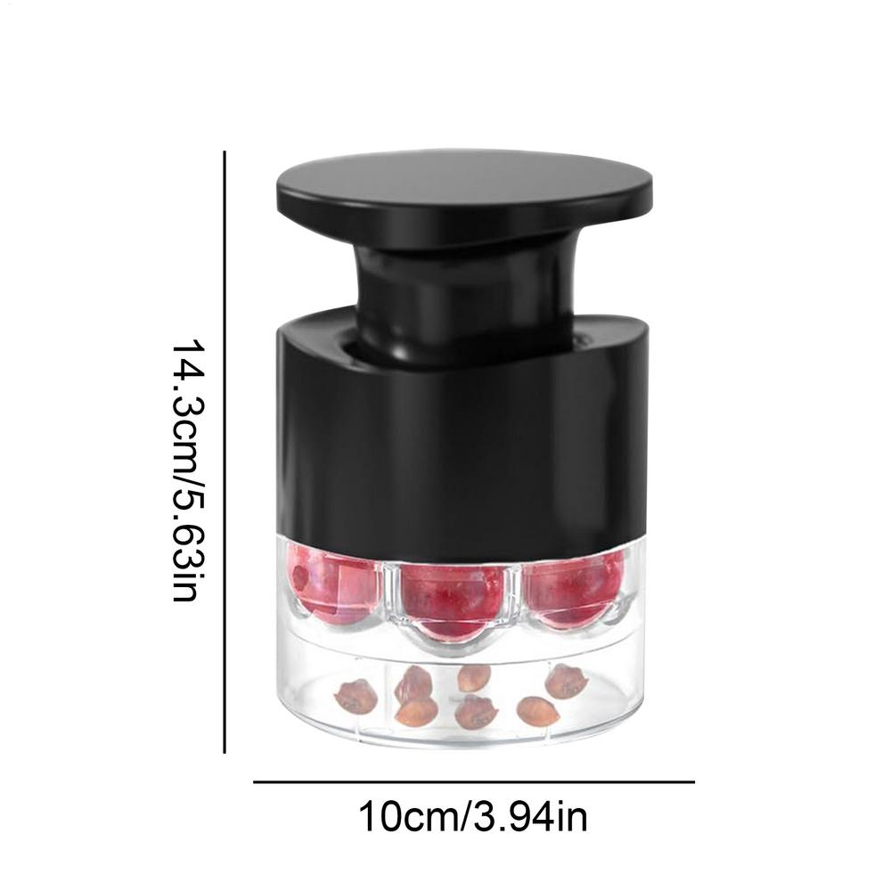 

Easy-Press Cherry Pitter with 7 Holes Olive Seed Squeeze Tool Stoner Remover Kitchen Corer Aid for Dessert Jam Hawthorn Juice чёрный
