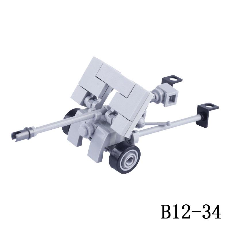 WWII Military Soviet German Cannon Building Block Set Soldier Vehicles Artillery Bunker Figure Weapon Accessories Toy Boy Gift Present K038