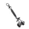 Fashionable Skull Cherrys Pendant Keychain Alloy Crafted Keyring Charm Ornament Unique Accessory for Bags and Bikes