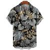 Hawaiian Shirts For Male Flower Pattern Men's Casual Short Sleeved Top Summer Oversized Streetwear Original Men Clothing