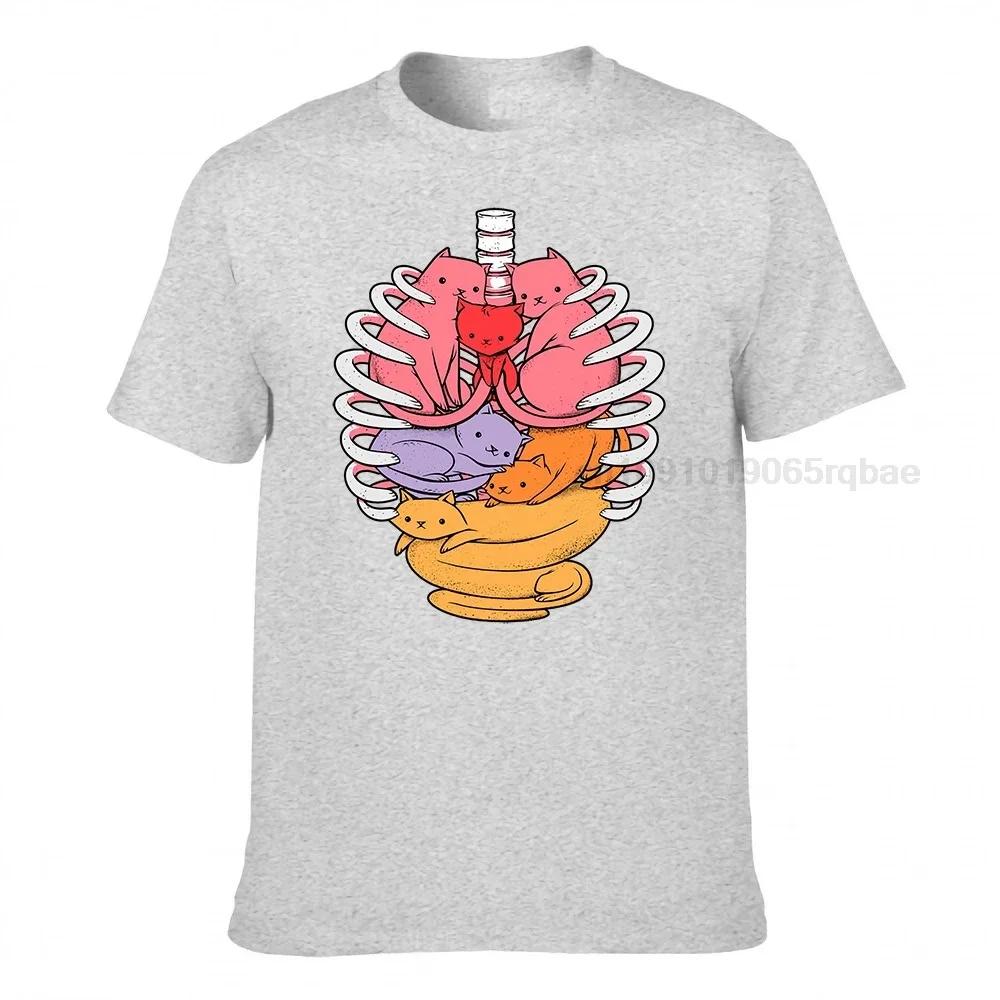 Anatomicat Cat Skeleton Funny T Shirt Anatomia Anatomy Medicine Alien O Neck Male Tshirts Pure Cotton Camisas Cat Print Unisex