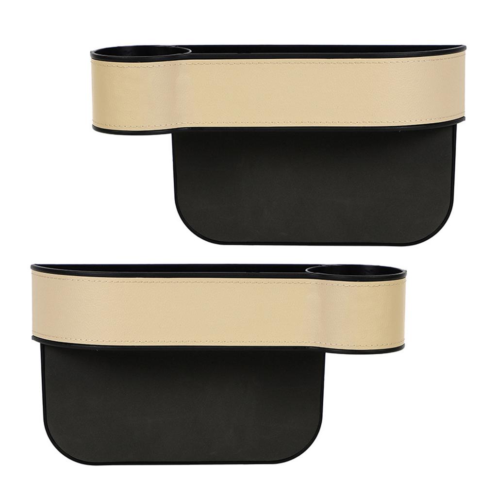 Universal Car Seat Gap Organizer Adjustable Leather Cup Holder Gap Bag Suitable for Cell Phones Sunglasses