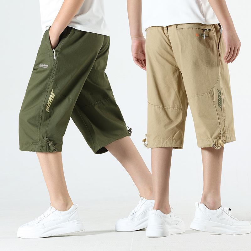 

Boys Trendy Casual Summer Capri Shorts - 2024 Mid-Length Five-Point Sports Pants Size 20 хакі