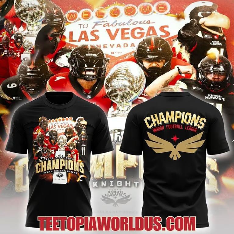 2025 IFL Национальные Чемпионы Vegas Knight Hawks Двусторонняя Футболка Унисекс Футболка M