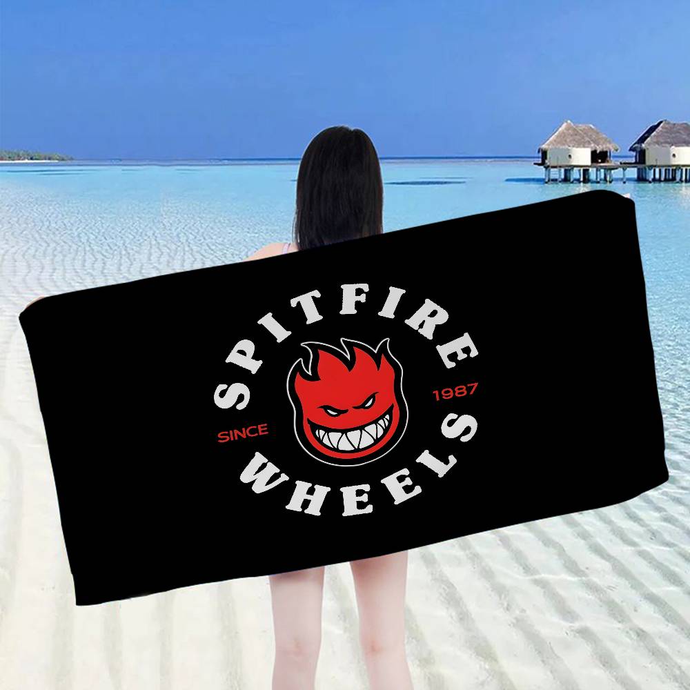 S-Spit F-Fires Logo Coperta in Microfibra Asciugatura Rapida Teli da Spiaggia Stampa Sovradimensionata Super Assorbente Coperta Asciugamano per Piscina