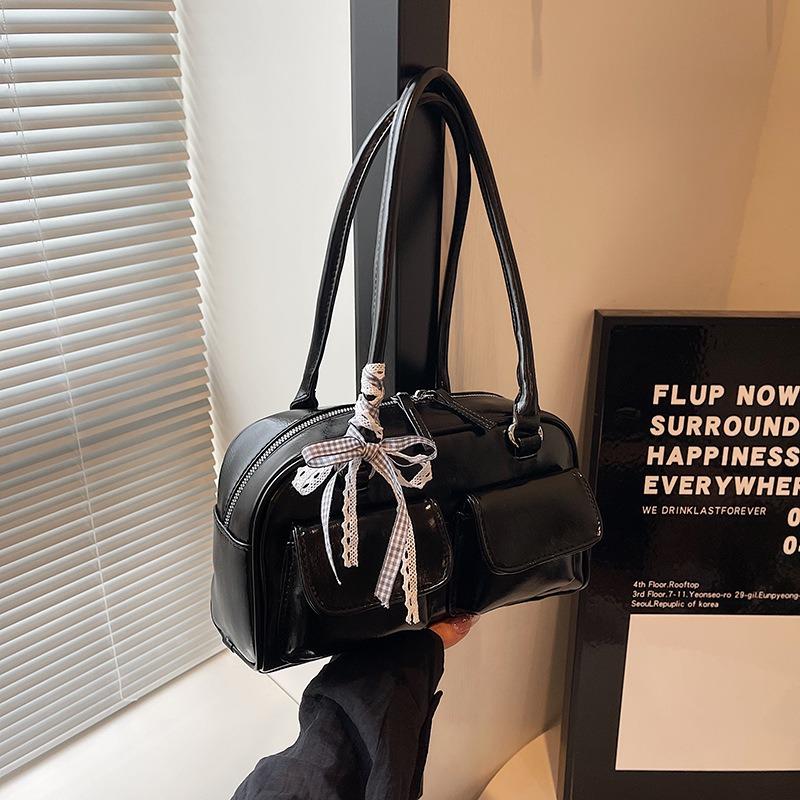 Bowling Bag Niche Boston Single Shoulder Handbag Underarm Bag