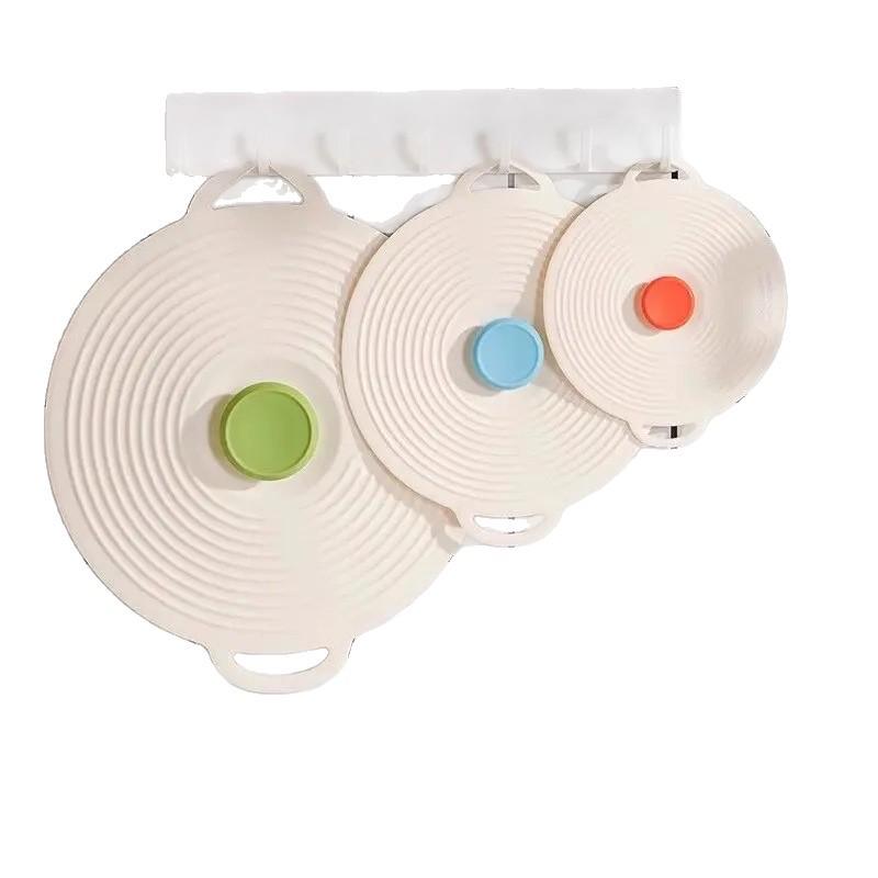 Food Grade Silicone Lid: Reusable, Microwave-Safe, Spill-Proof Cover for Pots, Bowls, Plates, and Cups.