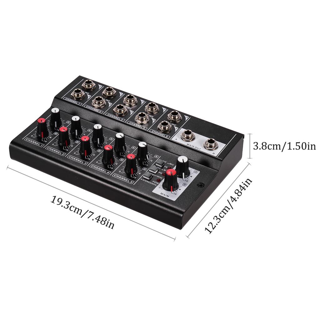 MIX5210 10 Channel Mixing Console Digital Audio Mixer Stereo for Recording DJ Network Live Broadcast Karaoke