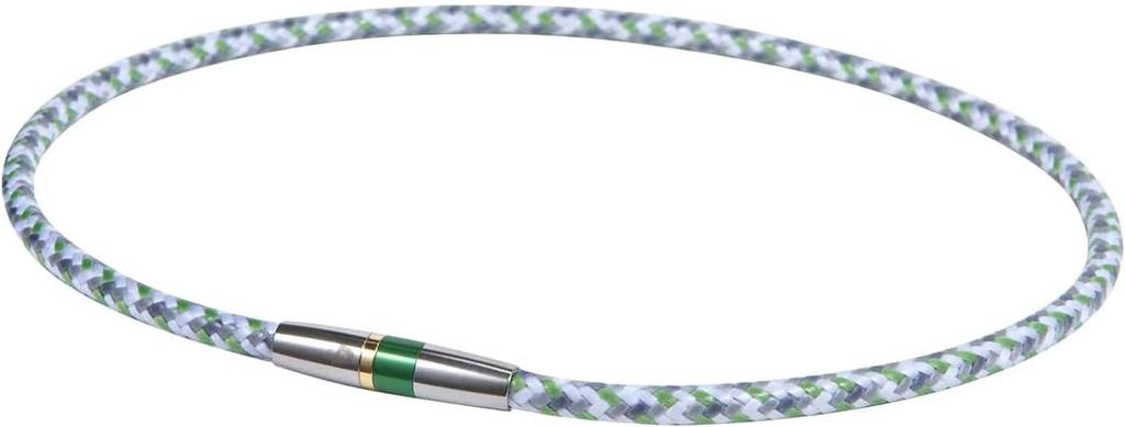 Phiten RAKUWA Neck X50 High-End III Green Necklace, 50cm