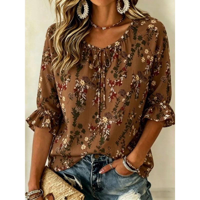 Daily Basic 3D Printed Women's Shirt, Loose Simple Casual Style, Skin-Friendly Durable Multi-scene Wear Top