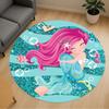 1pc Mermaid Ocean Round Chair Mat Area Rug - Non-Slip, Floor Mat for Office, Bedroom, and Indoor Decor C1125454