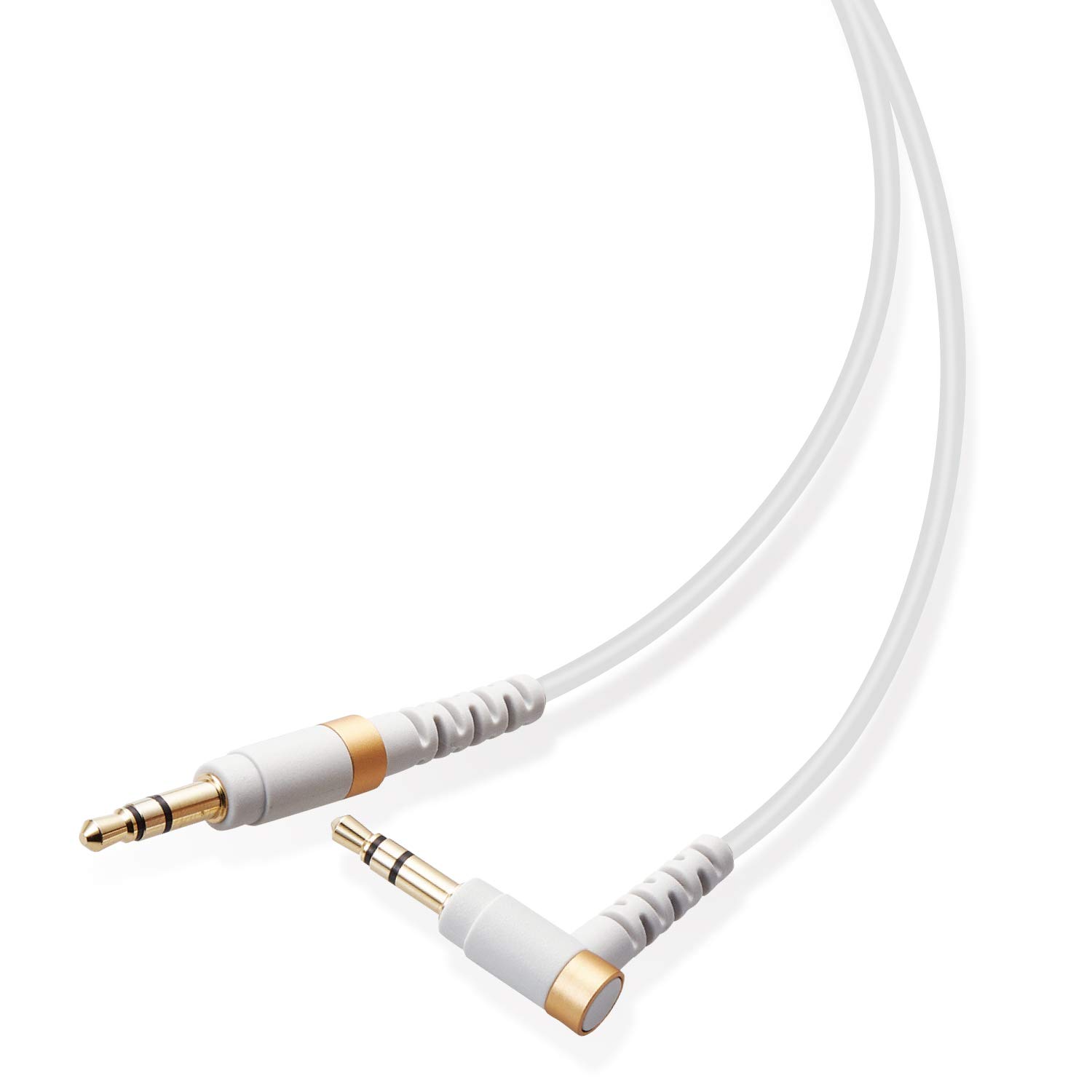 

ELECOM AUX Cable Male to Male Heavy Duty Slim White 3.5 3.5 (L-shaped) 1.0m
