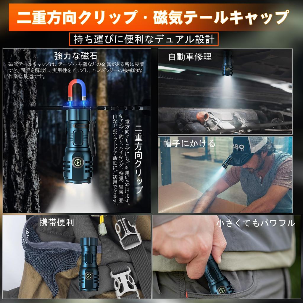 New Enhanced LED High USB 8 Lighting Mini Aluminum Powerful 2M Drop IPX67 Disaster Outdoor Security Power Disaster Preparedness [2024 Edition]