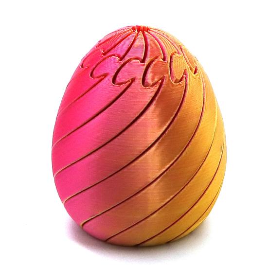 3D Printed Twisting Stress Relief Egg Toy Egg Toy Spiral Articulated Rotating Egg