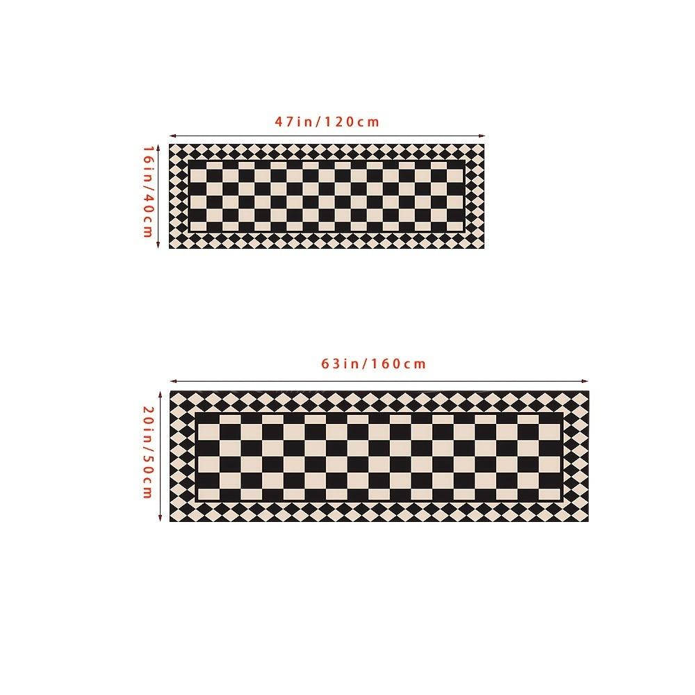 Enkel rutemønstret diatoméjord gulvmatte husholdnings baderoms absorberende sklisikker matte kjøkken dør tilsmusset hurtigtørkende matte