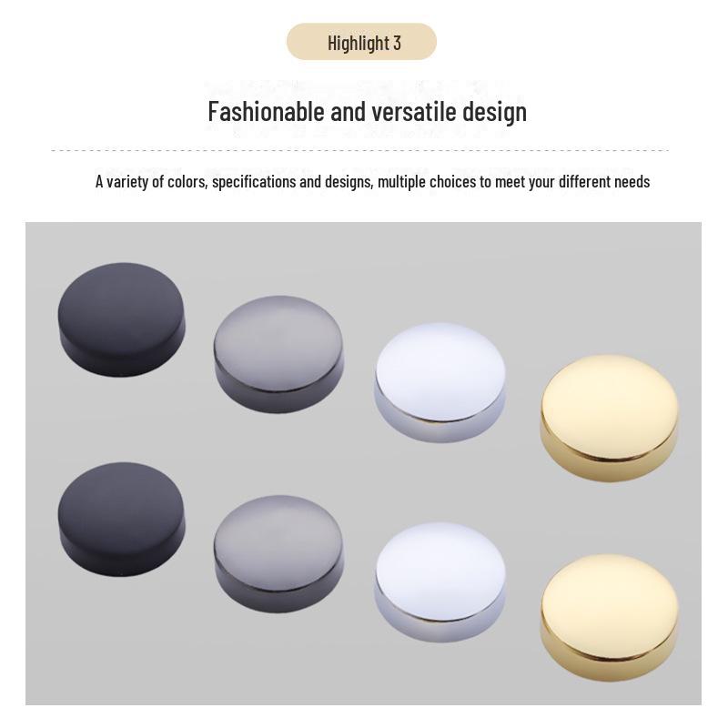 Curved Copper and Stainless Steel Decorative Mirror Nail Caps