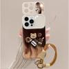 Smudge Coffee Doll Lanyard Suitable for Apple 15PRO Mobile Phone Case 14 Soft Silicone 13 Flip Mirror X Large Window