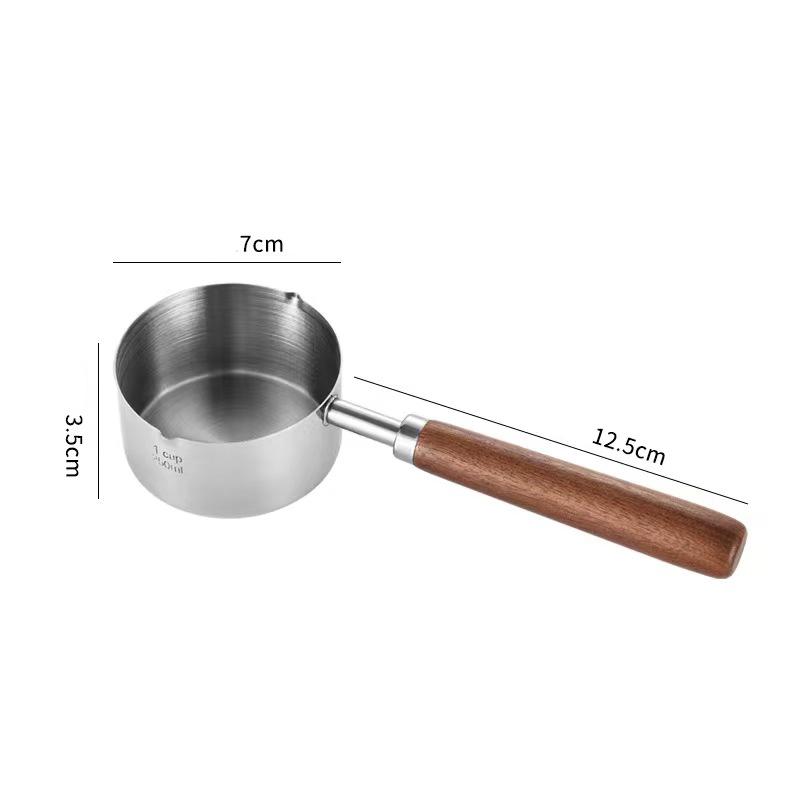 304 Stainless Steel Butter Warmer Flat Bottom Mini Butter Hot Pots Oil Pan Small Saucepan for Boiling Milk Sauce Gravies
