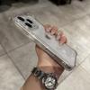Custodia Trasparente Glitterata Bling per iPhone 17 16 15 14 13 12 11 Pro Max XS X XR 16PLUS 17AIR 16E Bumper Cover Morbido Trasparente in Silicone