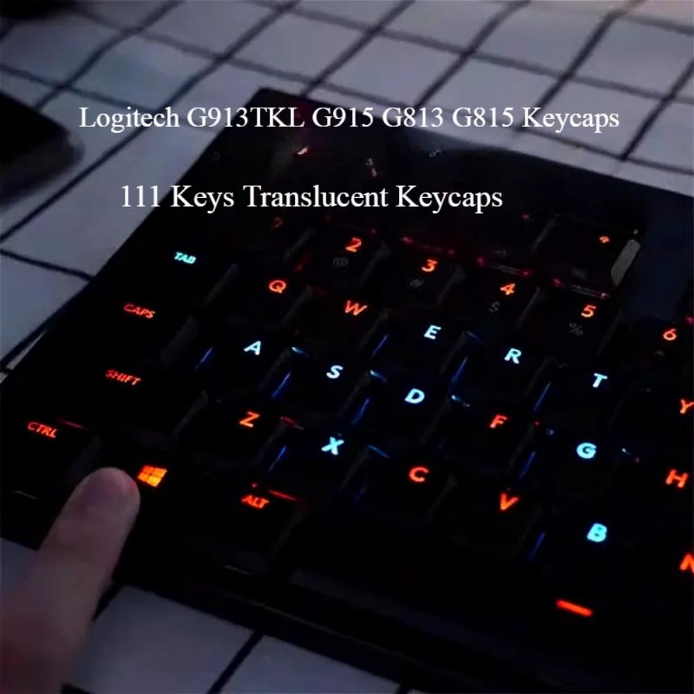 Logitech Keycaps for G915/G913/G913tkl/G813TKL Mechanical Keyboard Translucent 111 Keys US Version Includes ISO Keys