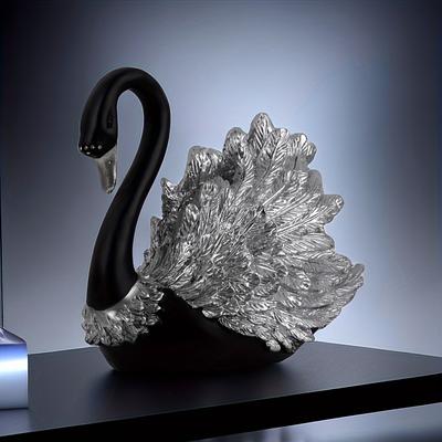 Black Swans Ornament Resin Swan Figurines Interior Lover Black Swans Living Room Animal Sculpture Figurines Decoration Supplies