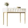 Metal Legs Dressing Table with Drawers Large Capacity Ergonomic Handle Easy To Assemble Home Makeup Vanity Table Bedroom Furniture