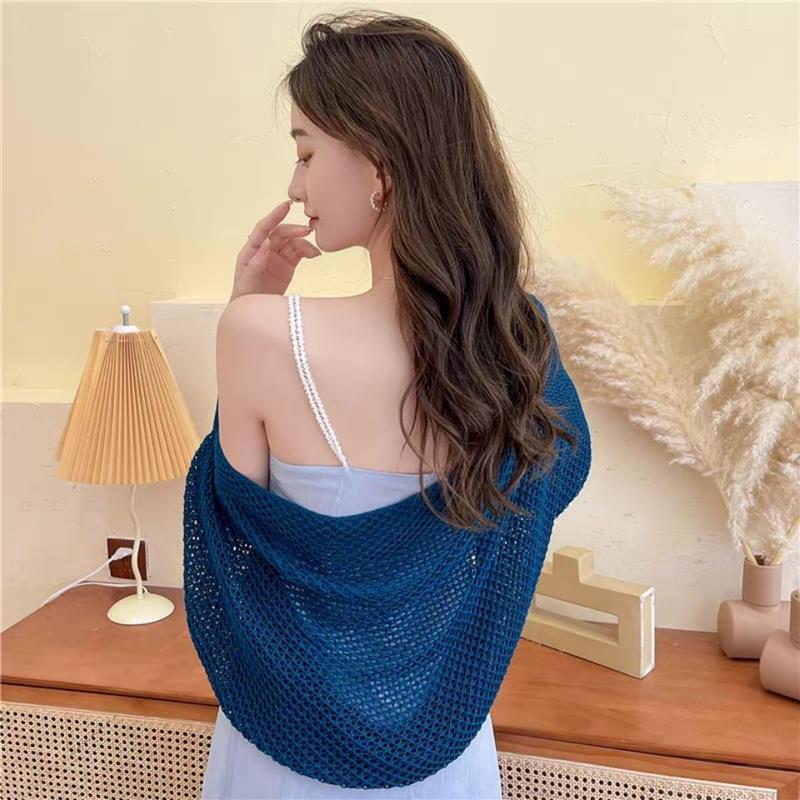 Women's Mesh Ice Silk Cardigan: Sun Protection Neck Guard & Shawl