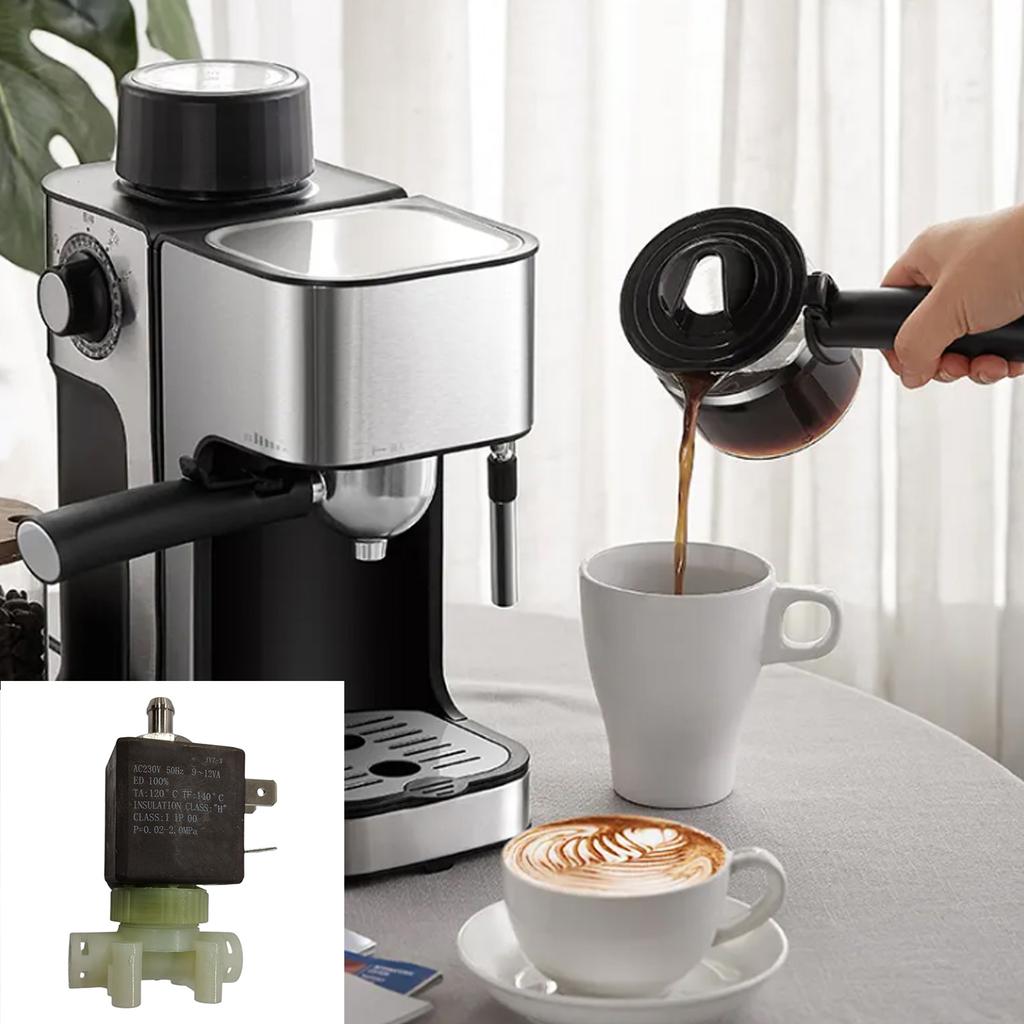 230V Electromagnetic Control Valve Plastic Electrical Solenoid Valve Steam Valve Plastic Material for Coffee Machines