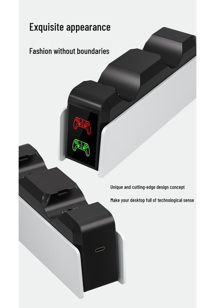 PS5 Dual Controller Fast Charging Dock - Game Controller Charger Base P5 Accessories