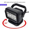 50W Low-Profile Remote-Control LED Spotlight with Reflector Cup, ABS Plated Aluminum, High-Brightness Outdoor Headlight.