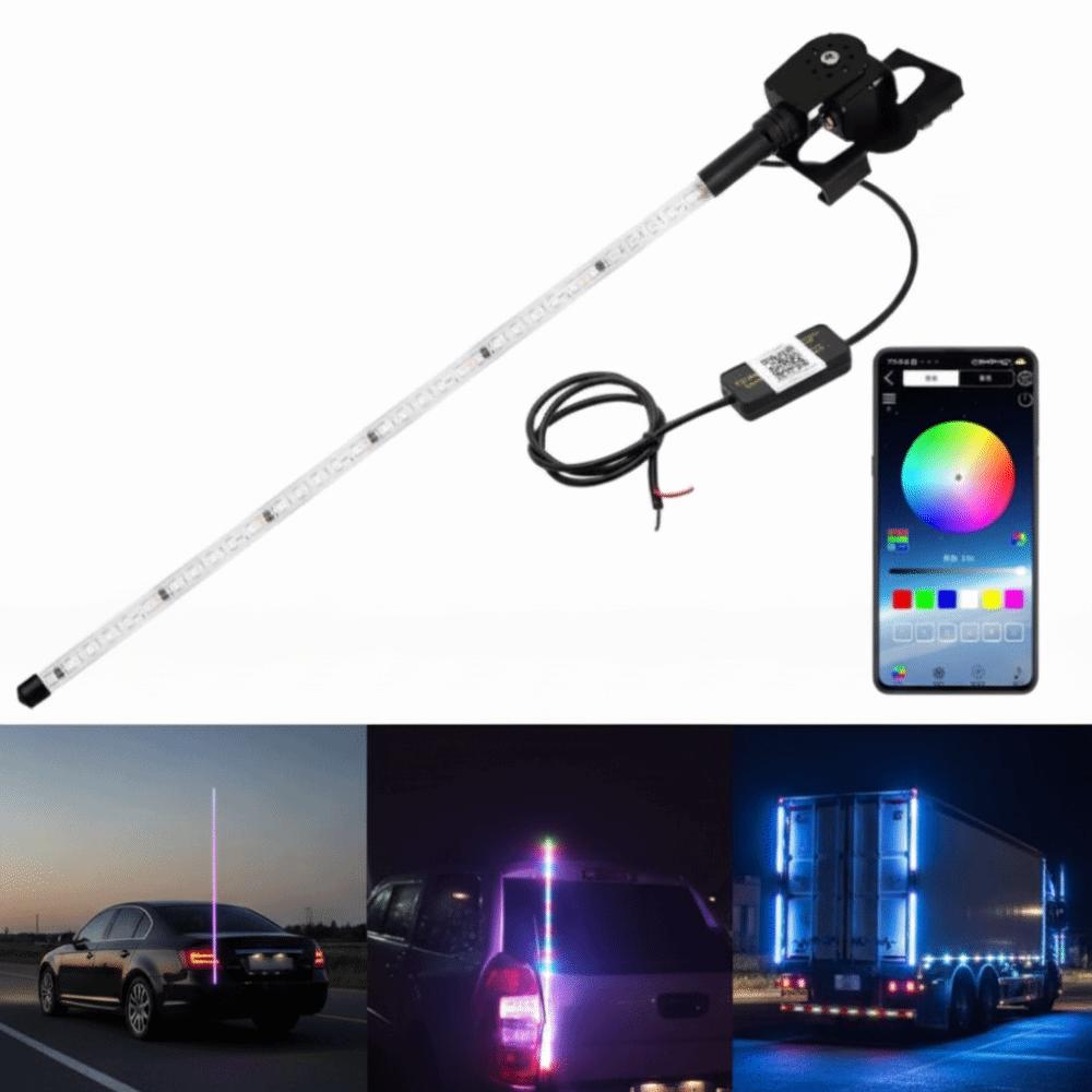 60CM Länge LED Peitschenleuchten 12V 24V Anhänger Pilotstange Licht LKW Umbau Licht Umgebautes Fahrzeug