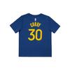 Nike T-Shirt Kids Warriors Team Curry Basketball Jersey Solid Color Printed Sports Short Sleeve American Vintage Kids tops Blue 3Z2B311F1-WARSC