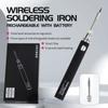 Cordless Soldering Iron Tool Pen Portable USB 5V 8W Electric Powered 3 Tip Kit Rechargeable and Temperature Adjustment Cordless