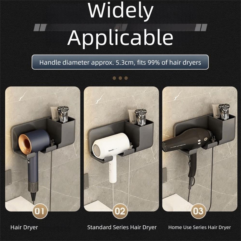 Plastic Hair Dryer Holder Wall Mounted Dryer Hair Stand Durable Storage Rack  Bathroom Accessories