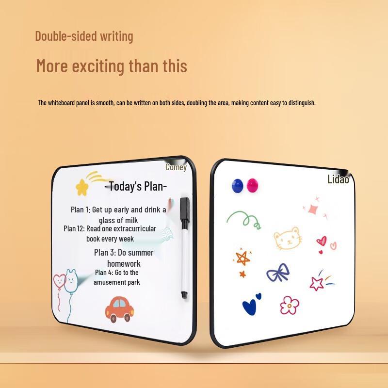 Kemey 30x23cm Magnetic Double-Sided Desk Whiteboard